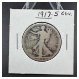 1917-S Obverse Walking Liberty Silver Half Dollar