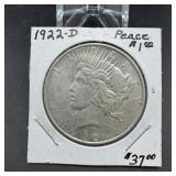 1922-D Peace Silver Dollar