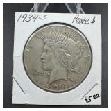 1934-S Peace Silver Dollar