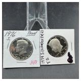 Two Proof Kennedy Half Dollars