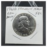 1963-D Franklin Silver Half Dollar