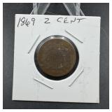 1869 Two-Cent Piece