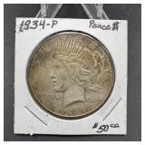 1934 Peace Silver Dollar