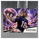 Custom Justin Jefferson Manga Football Card