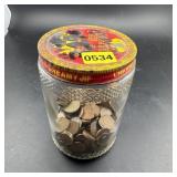 Jar of 319 Wheat Cents