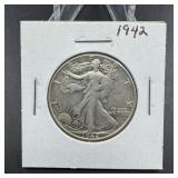 1942 Walking Liberty Silver Half Dollar