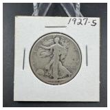 1927-S Walking Liberty Silver Half Dollar