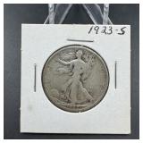 1923-S Walking Liberty Silver Half Dollar