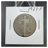 1921 Walking Liberty Silver Half Dollar