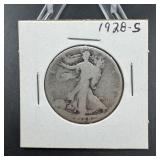 1928-S Walking Liberty Silver Half Dollar