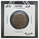 1871 Two-Cent Piece