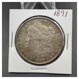 1891 Morgan Silver Dollar