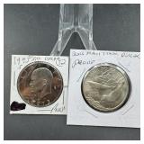 Two Trade Dollars & Ike Dollar