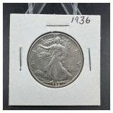 1936 Walking Liberty Silver Half Dollar