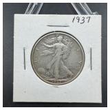 1937 Walking Liberty Silver Half Dollar