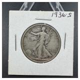 1936-S Walking Liberty Silver Half Dollar