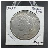 1925 Peace Silver Dollar