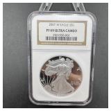 2007-W Proof American Silver Eagle Proof 69