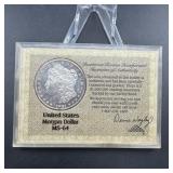 1881-S Morgan Silver Dollar Photo Grade MS64