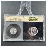 1945-S Mercury Silver Dime Photo Grade MS65