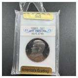 1986-S Kennedy Half Dollar Proof 70