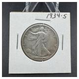 1934-S Walking Liberty Silver Half Dollar