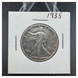 1935 Walking Liberty Silver Half Dollar