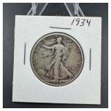 1934 Walking Liberty Silver Half Dollar