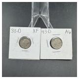 1935-D and 1943-D Mercury Dimes