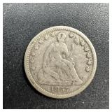 1857 Seated Liberty Half Dime
