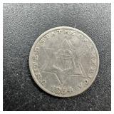 1859 Three-Cent Silver Coin