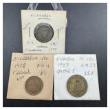 Three Older Foreign Coins