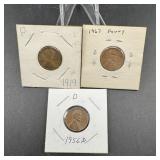 Three Older Lincoln Cents