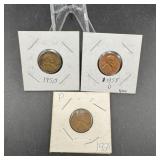 Three Wheat Cents