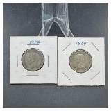 Two Canadian Silver Quarters