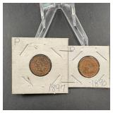 1897 & 1890 Indian Head Cents