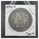 1892-O Morgan Silver Dollar