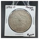 1892-O Morgan Silver Dollar
