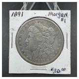 1891 Morgan Silver Dollar