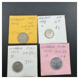 Three Early 1900s Nicaragua Coins