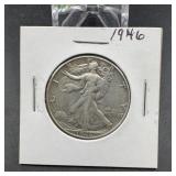 1946 Walking Liberty Silver Half Dollar