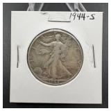 1944-S Walking Liberty Silver Half Dollar
