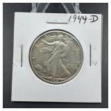 1944-D Walking Liberty Silver Half Dollar