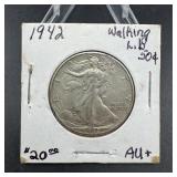 1942 Walking Liberty Silver Half Dollar