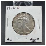 1946-D Walking Liberty Silver Half Dollar