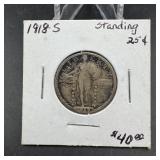 1918-S Standing Liberty Silver Quarter