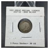 1922 Great Britain Threepence