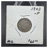 1903 Barber Silver Dime