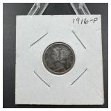 1916 Mercury Silver Dime
