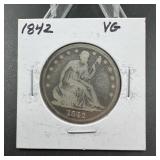 1842 Seated Liberty Half Dollar